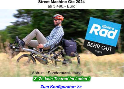 Street Machine Gte 2024 ab 3.490,- Euro  Abb. mit Sonderausstattung!  Z. Zt. kein Testrad im Laden ! Zum Konfigurator: >>